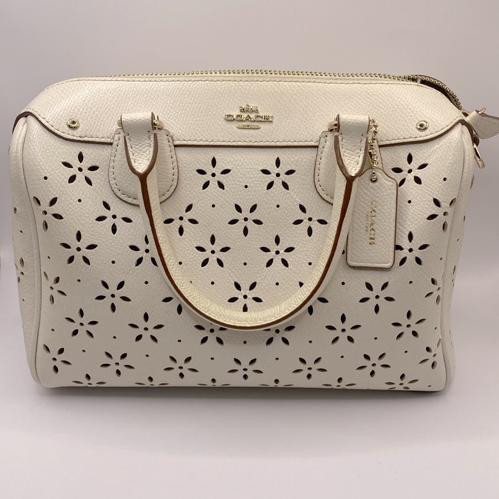 Coach white glitter satchel/crossbody - Picture 2 of 6